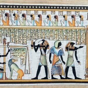 Kemetic Judgement Scene - Papyrus - Glow In The Dark - Ancient Egypt