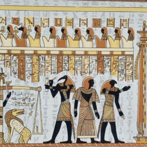 Kemetic Judgement Scene - Dark Papyrus - Glow In The Dark - Ancient Egypt